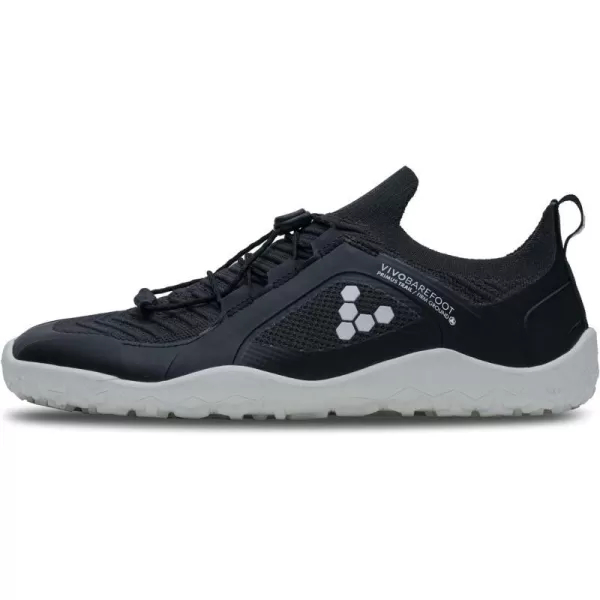 Vivobarefoot Primus Trail Knit FG Mens OffRoad Shoe with Barefoot SoleObsidianWhite