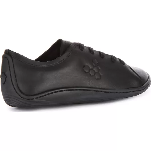 Vivobarefoot Addis Womens Classic Leather laceup with a Barefoot Feel amp a Social ConscienceBlackBlackBlack