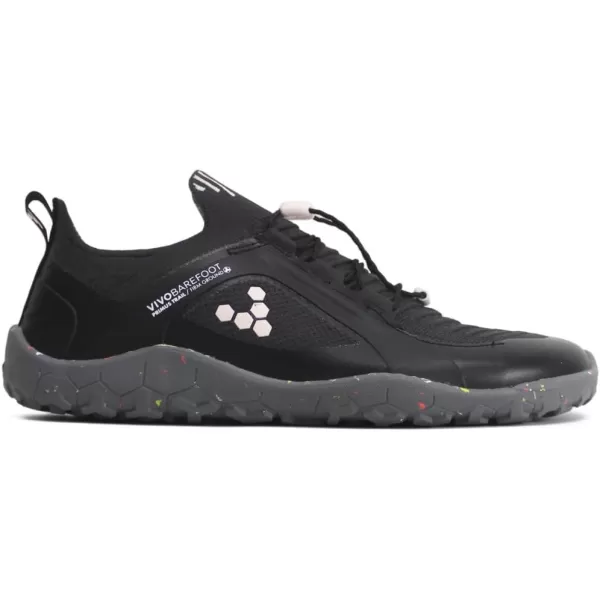 Vivobarefoot Primus Trail Knit FG Womens Breathable OffRoad Shoe with Barefoot Firm Ground SoleObsidian Misty Rose Grey