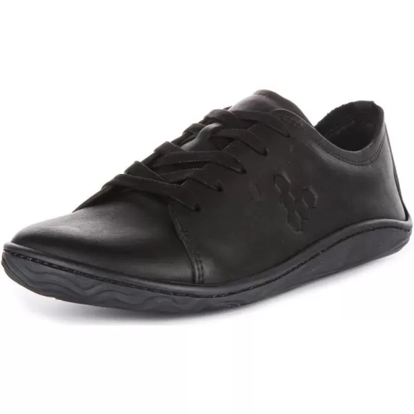 Vivobarefoot Addis Womens Classic Leather laceup with a Barefoot Feel amp a Social ConscienceBlackBlackBlack