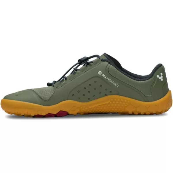 Vivobarefoot Primus Trail II FG Mens All Weather OffRoad Shoe with Barefoot Firm Ground SoleBotanical Green