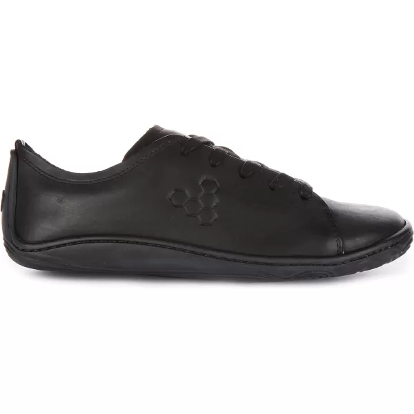 Vivobarefoot Addis Mens Classic Leather laceup with a Barefoot Feel  a Social ConscienceBlackBlackBlack