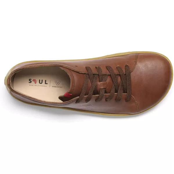 Vivobarefoot Addis Mens Classic Leather laceup with a Barefoot Feel  a Social ConscienceBrown