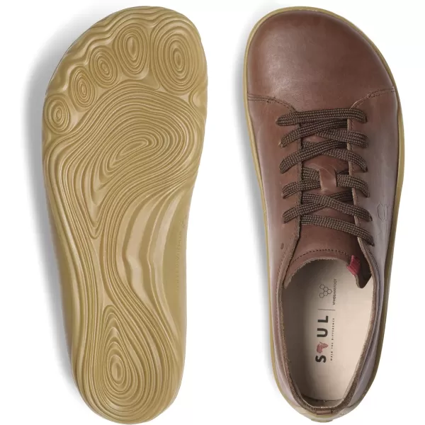 Vivobarefoot Addis Mens Classic Leather laceup with a Barefoot Feel  a Social ConscienceBrown