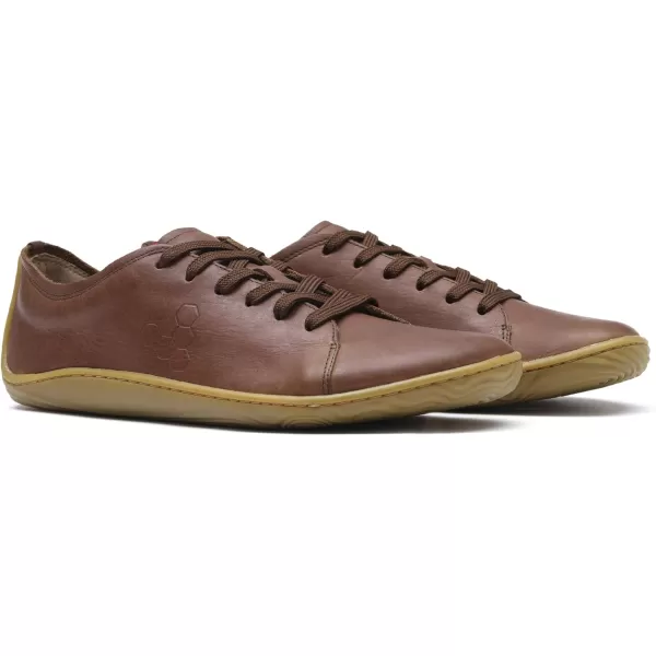 Vivobarefoot Addis Mens Classic Leather laceup with a Barefoot Feel  a Social ConscienceBrown