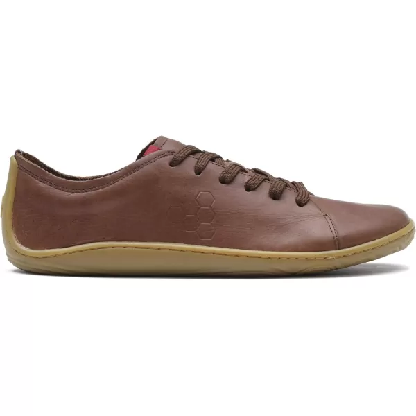 Vivobarefoot Addis Mens Classic Leather laceup with a Barefoot Feel  a Social ConscienceBrown