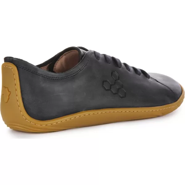 Vivobarefoot Addis Mens Classic Leather laceup with a Barefoot Feel  a Social ConscienceMidnight