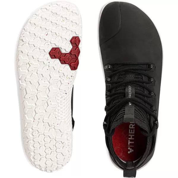 Vivobarefoot Magna FG Mens Leather and Wool Hiking Trainers with Barefoot SoleObsidianWhite