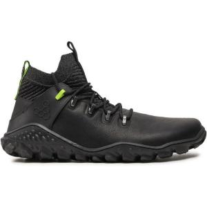 imageVivobarefoot Magna Forest ESC Mens Leather And Wool Hiking Trainers With Barefoot SoleObsidianlime