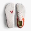 imageVivobarefoot Motus Strength Mens Training Shoe Breathable Mesh Flat Heel LaceUpWhitescarlett Ibis