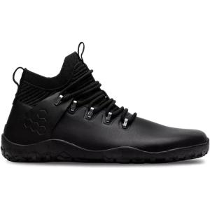 imageVivobarefoot Magna Leather FG Mens Leather and Wool Hiking Trainers with Barefoot SoleObsidian
