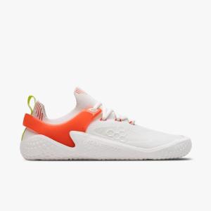 imageVivobarefoot Motus Strength Mens Training Shoe Breathable Mesh Flat Heel LaceUpWhitescarlett Ibis