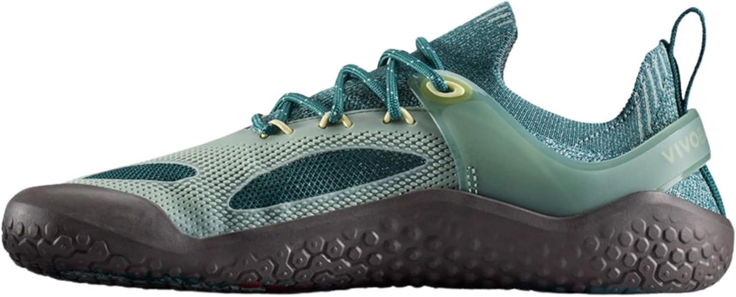 imageVivobarefoot Motus Strength Mens Training Shoe Breathable Mesh Flat Heel LaceUpGlacial Green