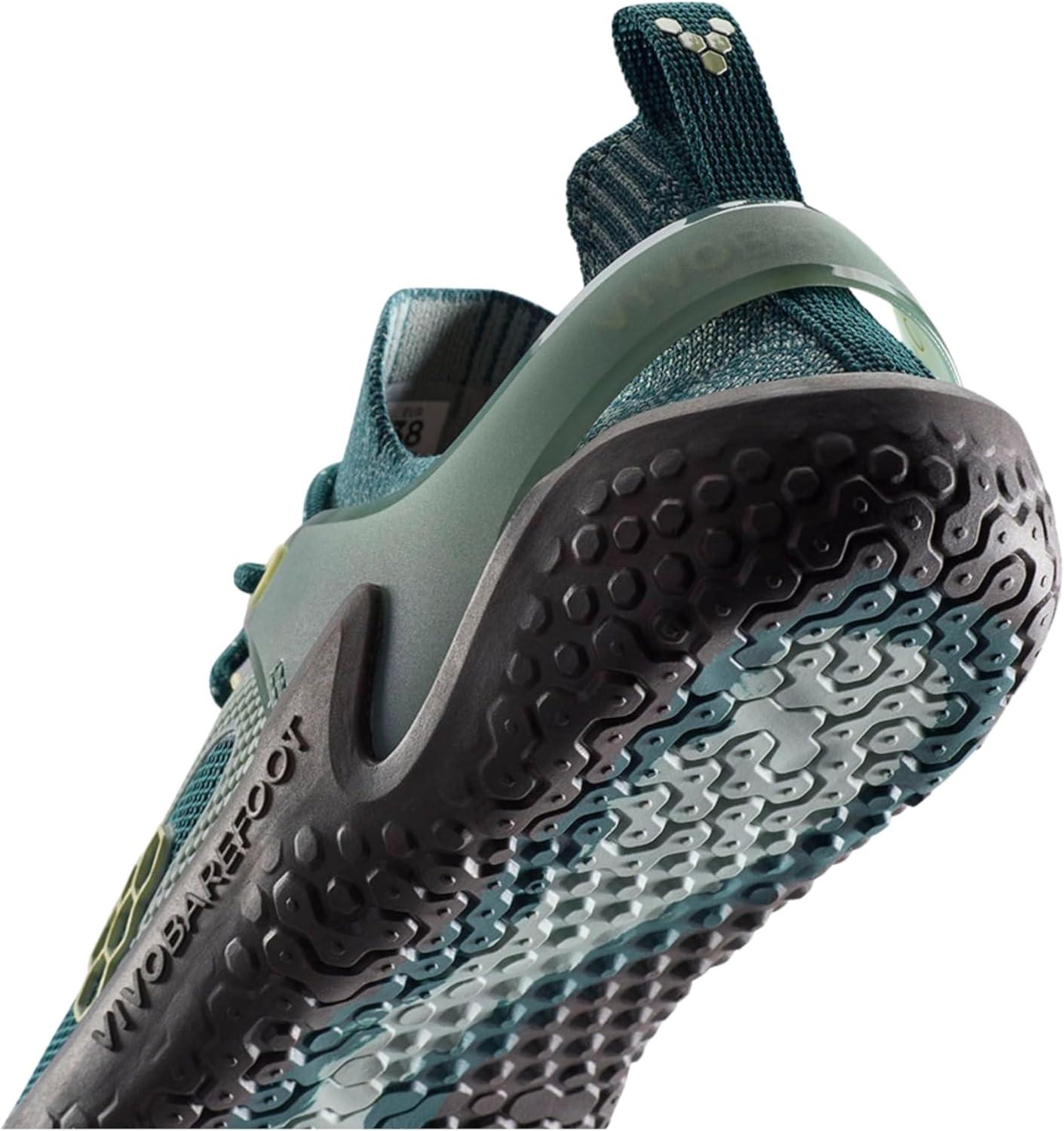 imageVivobarefoot Motus Strength Mens Training Shoe Breathable Mesh Flat Heel LaceUpGlacial Green
