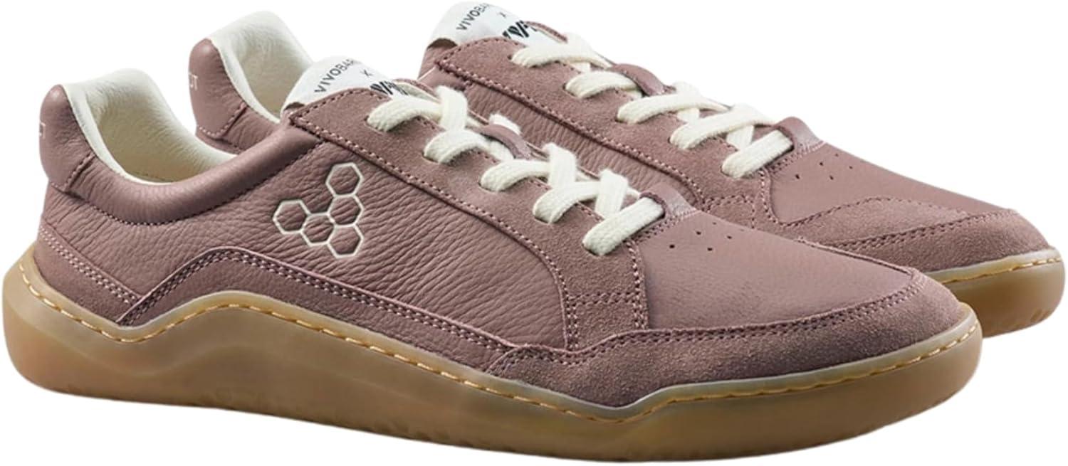imageVivobarefoot Womens Gobi II Leather TrainersLimestoneTwilight Mauve