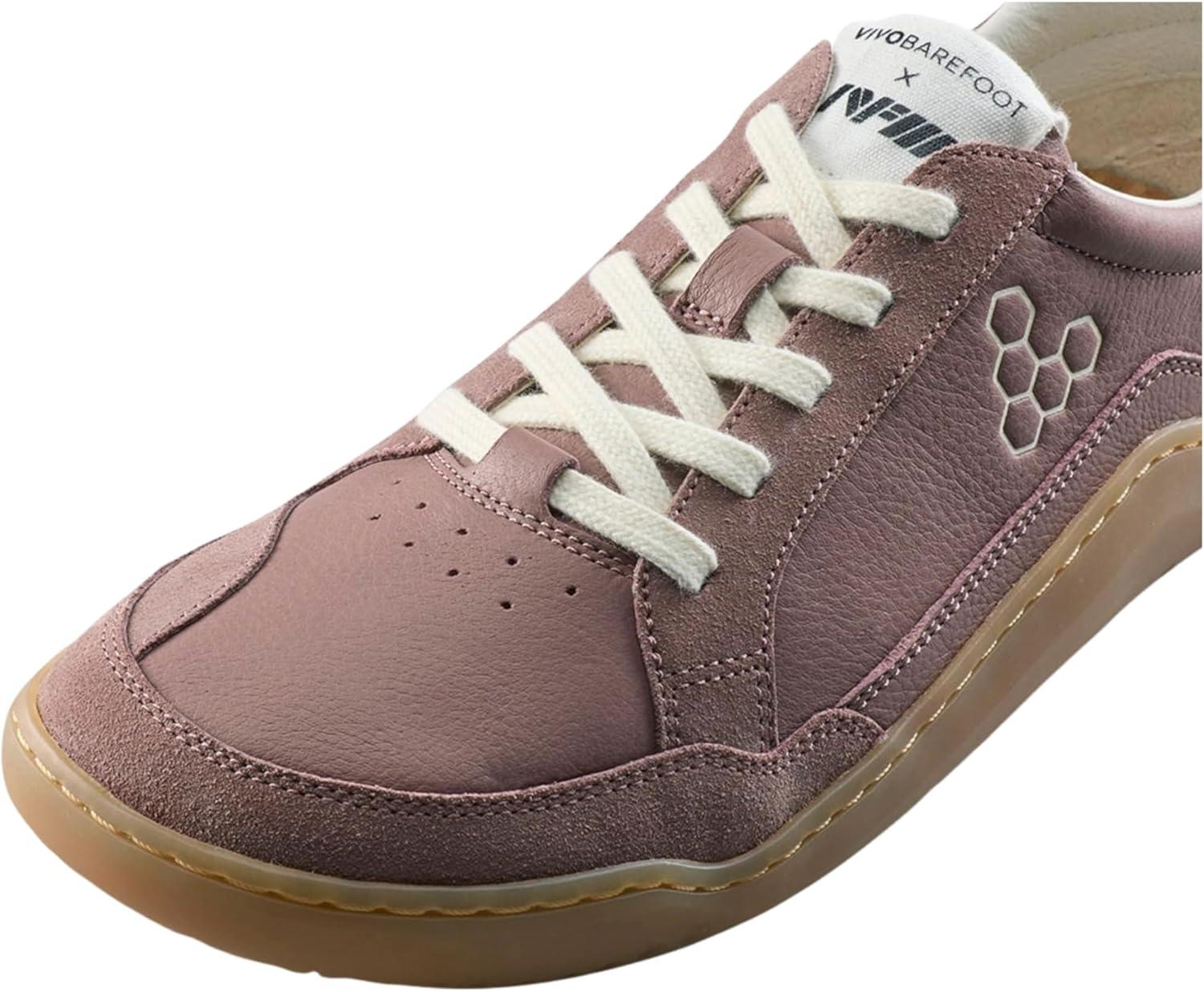 imageVivobarefoot Womens Gobi II Leather TrainersLimestoneTwilight Mauve
