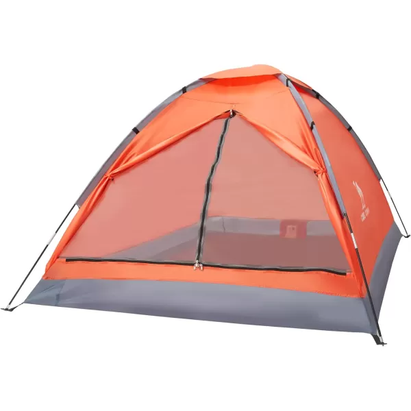 CAMEL CROWN 2345 Person Camping Dome Tent WaterproofSpacious Lightweight Portable Backpacking Tent for Outdoor CampingHikingOrange1