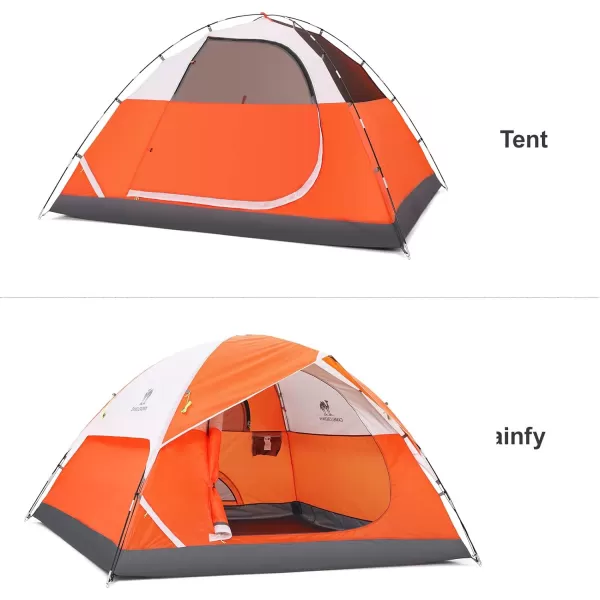 CAMEL CROWN 2345 Person Camping Dome Tent WaterproofSpacious Lightweight Portable Backpacking Tent for Outdoor CampingHikingorange