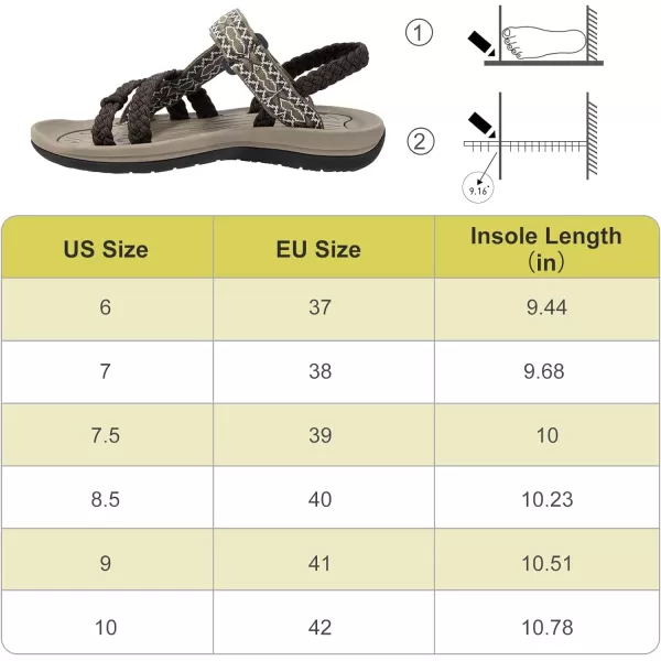 CAMEL CROWN Hiking Sandals for Women Comfortable Athletic Sport Sandal with Arch Support for Casual Walking Outdoors Water Beach VacationCoffee