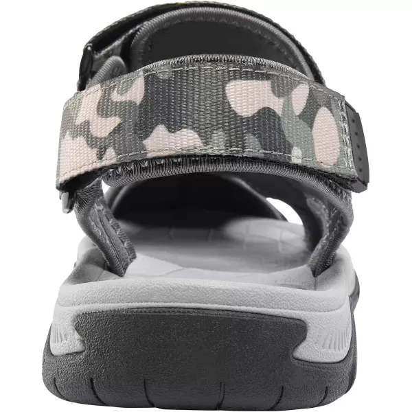 CAMEL CROWN Mens Waterproof Hiking Sandals Closed Toe Water Shoes Athletic Sport Sandals for Summer Outdoor Beach Wading BoatGray Camo