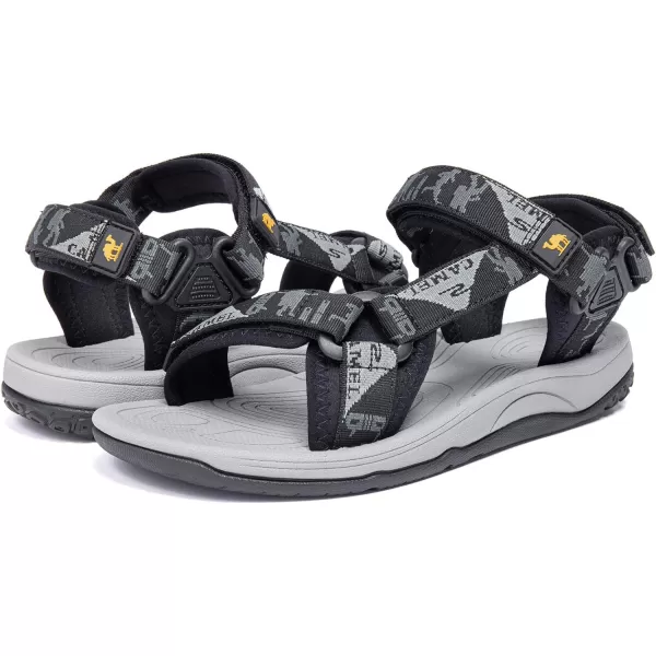 CAMEL CROWN Waterproof Hiking Sandals Women Arch Support Sport Sandals Comfortable Walking Water Sandals for Beach Travel AthleticBlack2