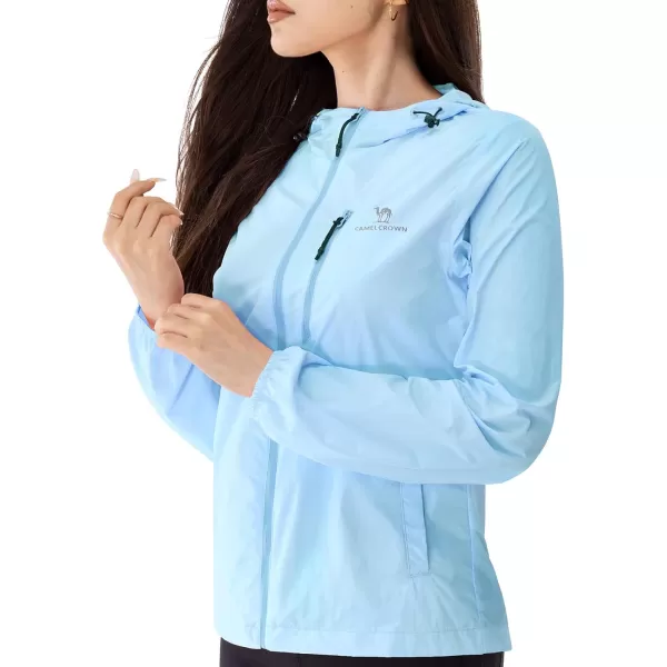 CAMEL CROWN Womens UPF 50 Sun Protection Hoodie Jacket Lightweight Long Sleeve Sun Shirt Women for Hiking with Pocket ZipupBlue