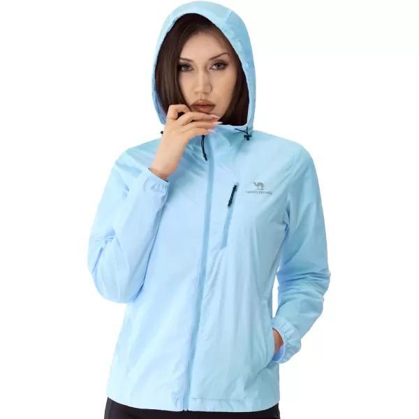 CAMEL CROWN Womens UPF 50 Sun Protection Hoodie Jacket Lightweight Long Sleeve Sun Shirt Women for Hiking with Pocket ZipupBlue