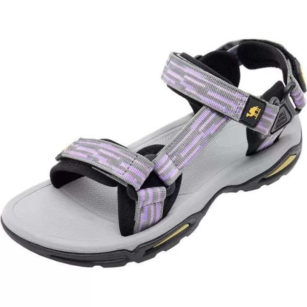 CAMEL CROWN Waterproof Hiking Sandals Women Arch Support Sport Sandals Comfortable Walking Water Sandals for Beach Travel AthleticGrey Purple