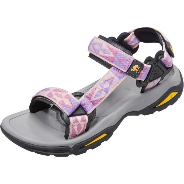 CAMEL CROWN Waterproof Hiking Sandals Women Arch Support Sport Sandals Comfortable Walking Water Sandals for Beach Travel AthleticOrangePurple