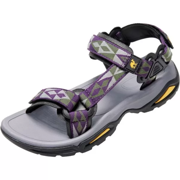 CAMEL CROWN Waterproof Hiking Sandals Women Arch Support Sport Sandals Comfortable Walking Water Sandals for Beach Travel AthleticPurple Grey Green