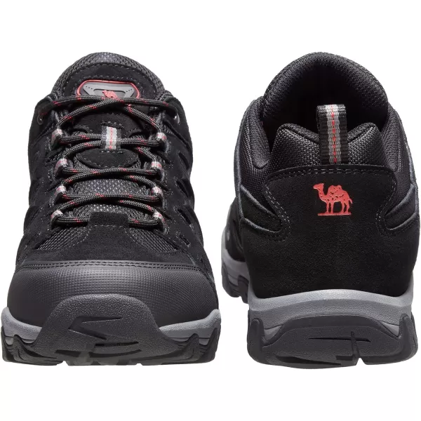CAMEL CROWN Mens Low Top Lightweight Hiking Shoes for Outdoor Trailing Camping TrekkingBlack