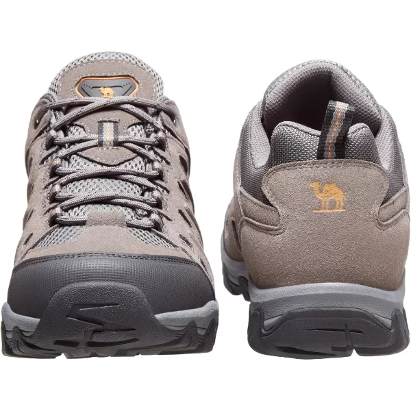 CAMEL CROWN Mens Low Top Lightweight Hiking Shoes for Outdoor Trailing Camping TrekkingGrey