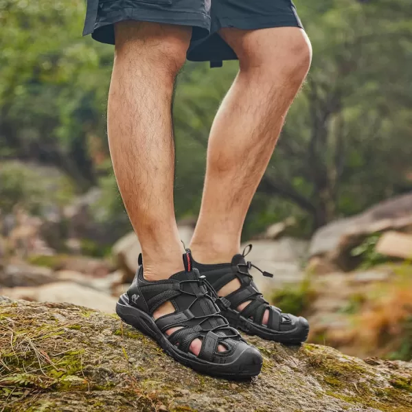 CAMEL CROWN Mens Waterproof Hiking Sandals Closed Toe Water Sandals Athletic Sport Sandals Summer Sandals Beach sandals for OutdoorBlack24