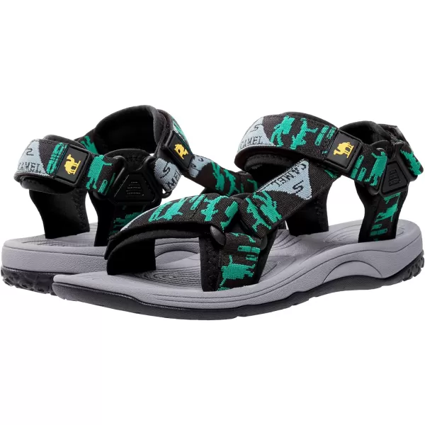 CAMEL CROWN Mens Waterproof Hiking Sandals with Arch Support Open Toe Summer Outdoor Beach Water Comfortable Sport SandalsBlack Grey Green Blue