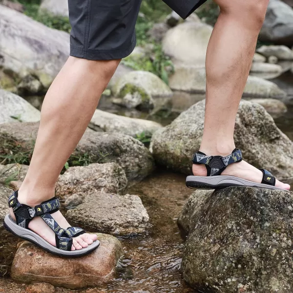 CAMEL CROWN Mens Waterproof Hiking Sandals with Arch Support Open Toe Summer Outdoor Beach Water Comfortable Sport SandalsBlue