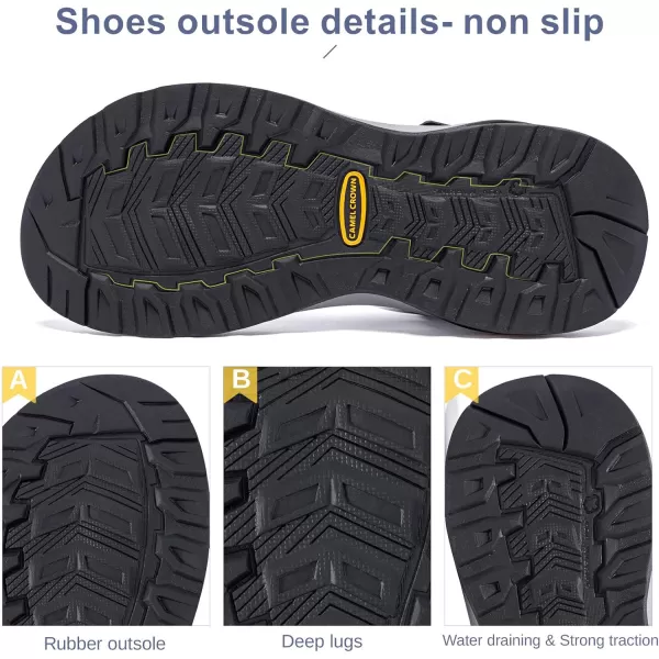 CAMEL CROWN Mens Waterproof Hiking Sandals with Arch Support Open Toe Summer Outdoor Beach Water Comfortable Sport SandalsBlue White