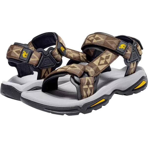 CAMEL CROWN Mens Waterproof Hiking Sandals with Arch Support Open Toe Summer Outdoor Beach Water Comfortable Sport SandalsCoffee