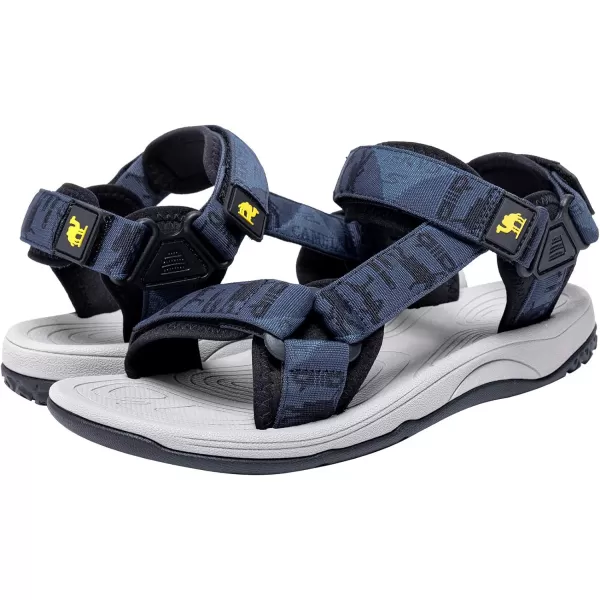 CAMEL CROWN Mens Waterproof Hiking Sandals with Arch Support Open Toe Summer Outdoor Beach Water Comfortable Sport SandalsDeep Blue