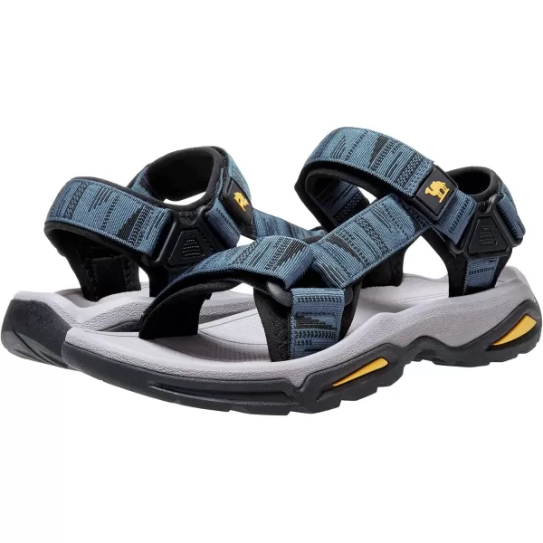 CAMEL CROWN Mens Waterproof Hiking Sandals with Arch Support Open Toe Summer Outdoor Beach Water Comfortable Sport SandalsLight Blue Black