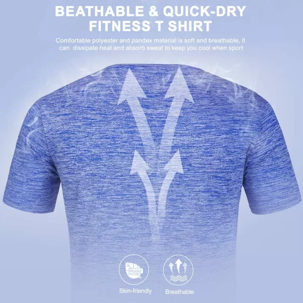 CAMEL CROWN Womens DryFit Moisture Wicking Active Athletic Performance Crew TShirtBlue