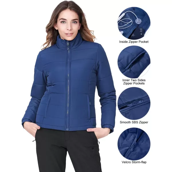 CAMEL CROWN Womens Ski Jacket Waterproof Warm Winter Snow Coat Hooded Mountain Outdoor Windbreaker Windproof JacketBlue