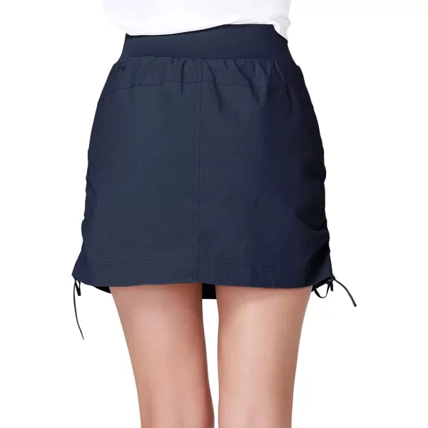 CAMEL CROWN Womens Skorts Athletic Casual High Waisted Tennis Skirt with Shorts Golf Skort Pockets Tummy Control Quick DryDark Blue