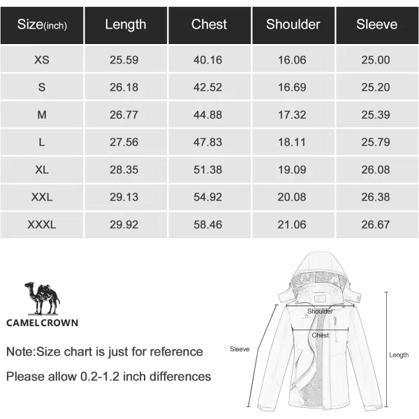 CAMEL CROWN Womens Warm Winter Ski Jackets Waterproof Snow Coat with Hood Mountain Windproof Rain JacketBlack