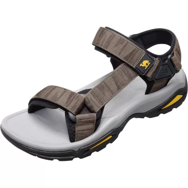 CAMEL CROWN Mens Waterproof Hiking Sandals with Arch Support Open Toe Summer Outdoor Beach Water Comfortable Sport SandalsBrown