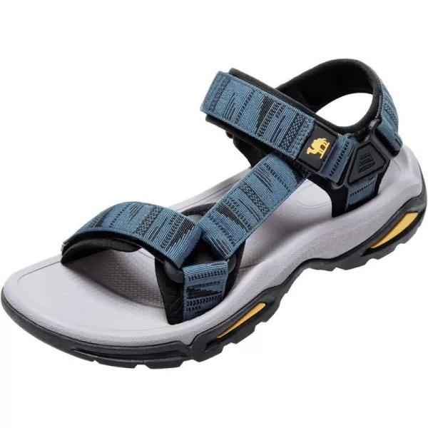 CAMEL CROWN Mens Waterproof Hiking Sandals with Arch Support Open Toe Summer Outdoor Beach Water Comfortable Sport SandalsLight Blue Black