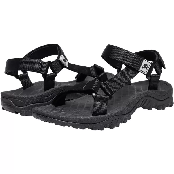 CAMEL CROWN Hiking Sport Sandals for Men Antiskidding Water Sandals Comfortable Athletic Sandals for Outdoor Wading BeachBlack