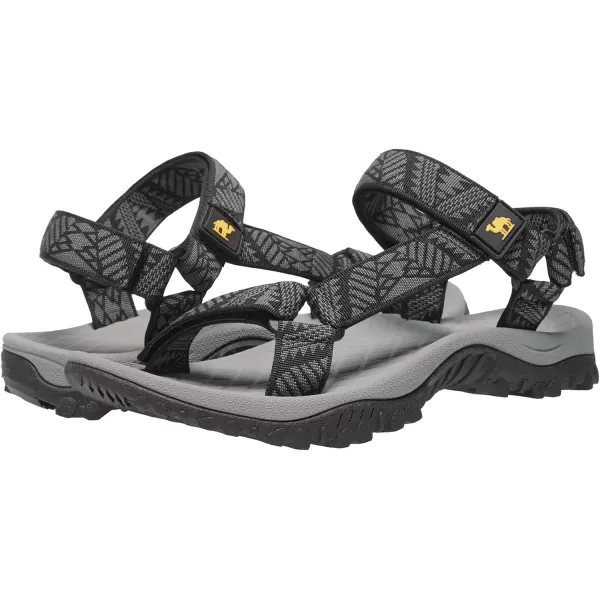 CAMEL CROWN Hiking Sport Sandals for Men Antiskidding Water Sandals Comfortable Athletic Sandals for Outdoor Wading BeachBlackGrey