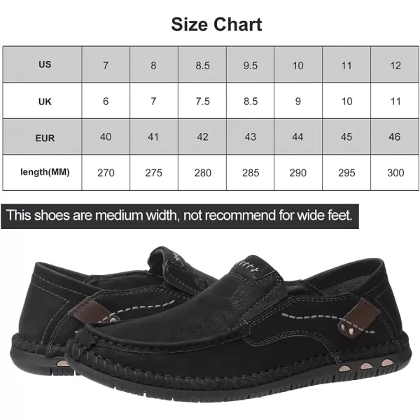 CAMEL CROWN Mens Casual Loafers Slip On Shoes Leather Flexible Walking Shoes for Men Hiking DrivingBlackBrownSize 712Black