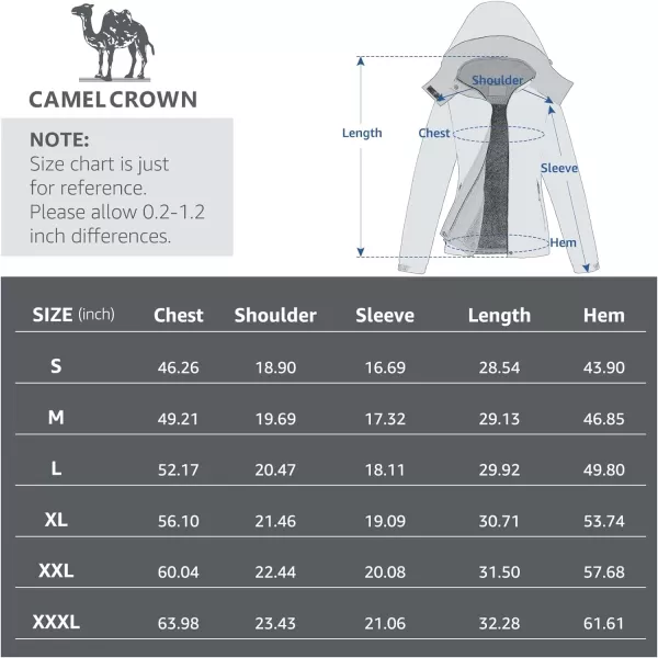 CAMEL CROWN Mens Mountain Ski Snow Jacket Waterproof Winter Coat Snowboarding Windbreaker Windproof Warm Hooded Snow CoatBlack