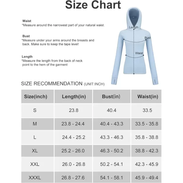 CAMEL CROWN Rash Guard for Women UPF 50 UV Sun Protection Swim Shirts Women Lightweight Quick Dry Long Sleeve Shirt HoodieBlue